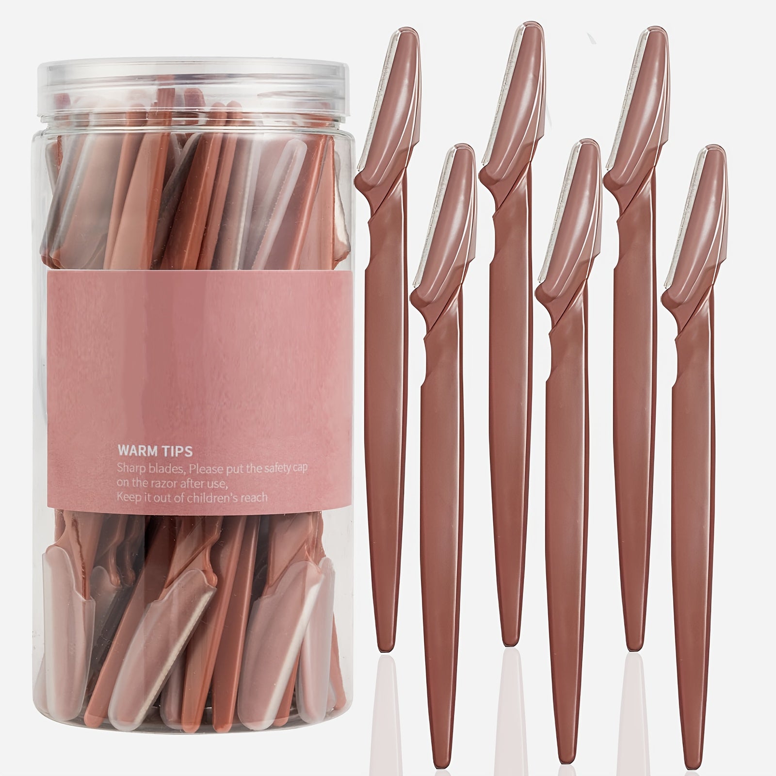 12pcs- stainless steel trimmer razor with protective case, suitable for both men and women - precision eyebrow razor